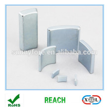 grade n42 arc segment sintered neodymium magnet